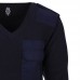 Джемпер V-neck 50% wool /СИНИЙ